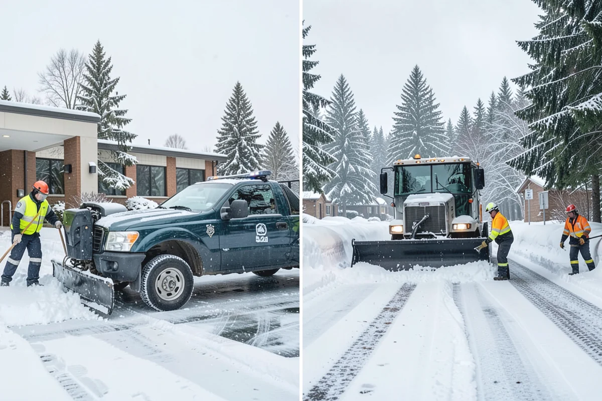 Daycare Snow Plowing in Beaux Arts Village, King County, WA - Confirm opening time and mark the drop-off lane as top priority