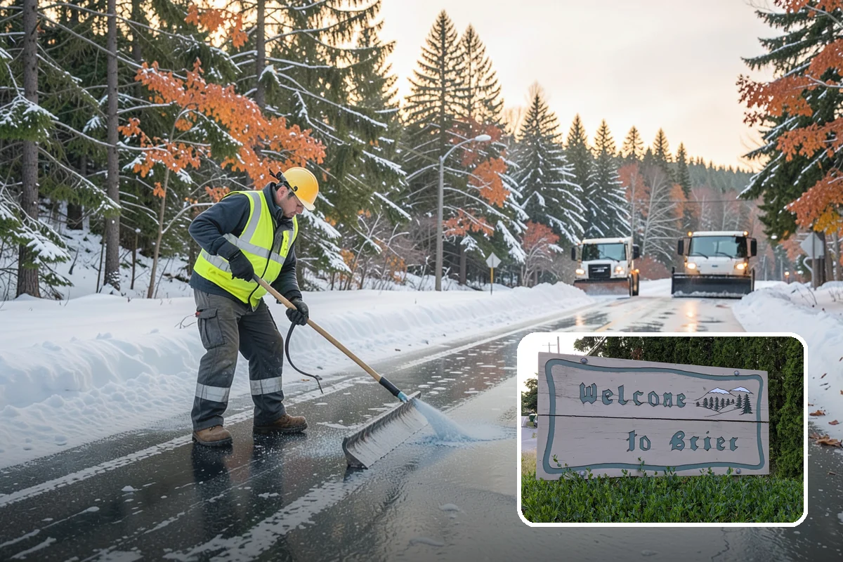 Daycare Snow Plowing in Brier, Snohomish County, WA - Drop-off lane and parent lot cleared before opening