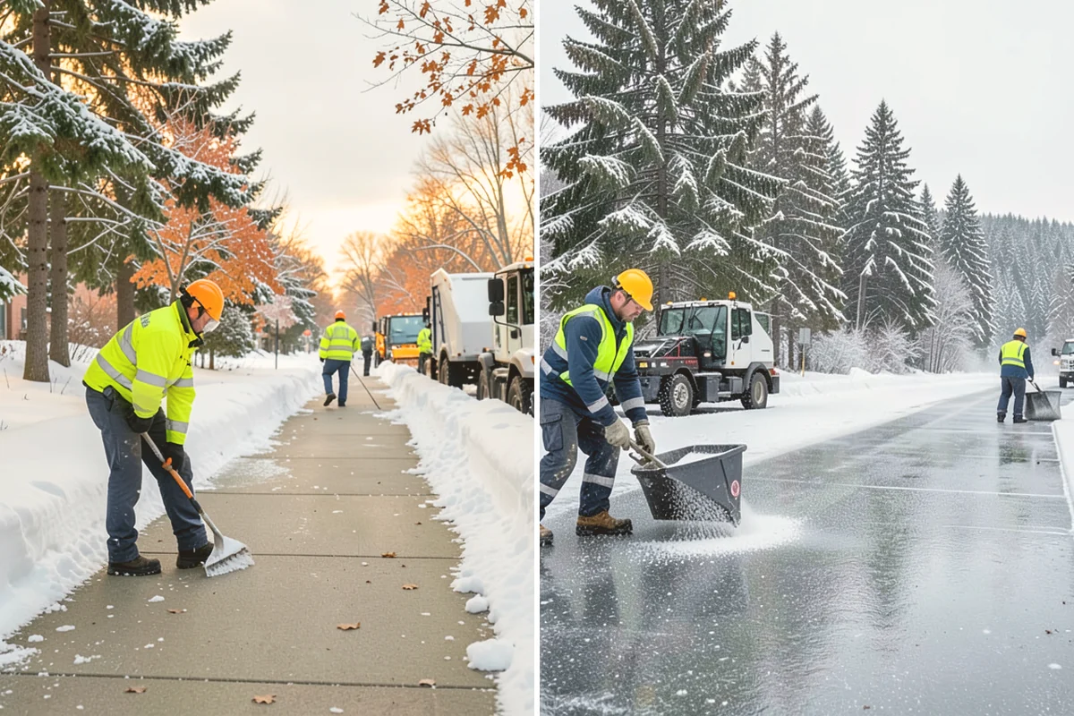 Daycare Snow Plowing in Brier, Snohomish County, WA - Confirm opening time and mark the drop-off lane as top priority
