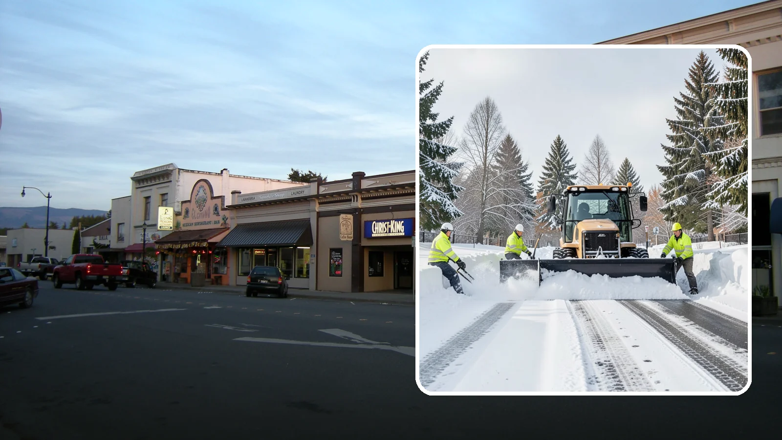 Daycare Snow Plowing in Burlington, Skagit County, WA - We plow daycare lots and drop-off zones before opening so parents carrying young children reach the door safely.