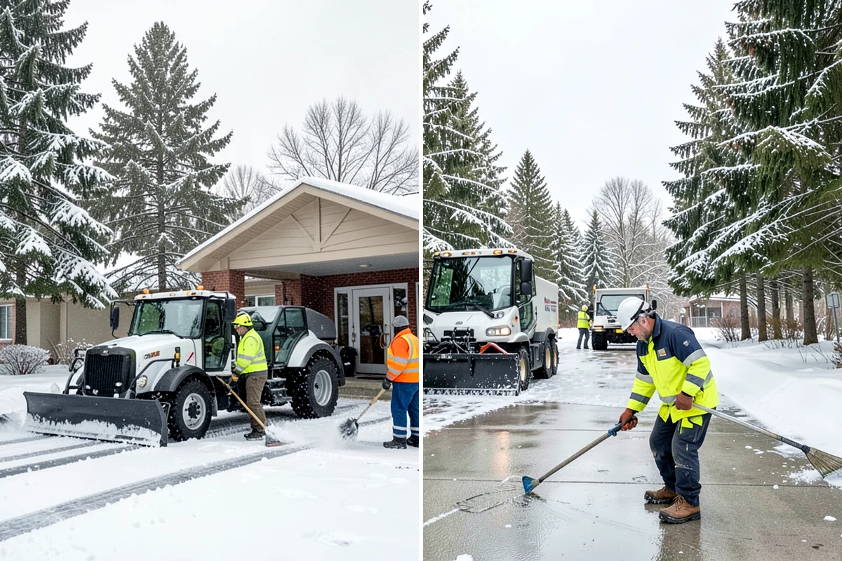 Daycare Snow Plowing in Clyde Hill, King County, WA - Confirm opening time and mark the drop-off lane as top priority