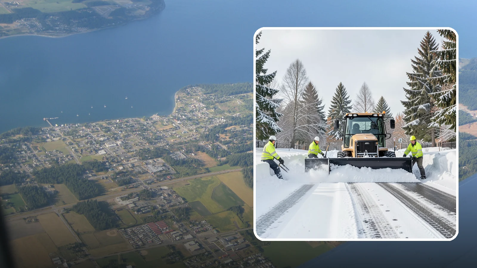 Daycare Snow Plowing in Coupeville, Island County, WA - We plow daycare lots and drop-off zones before opening so parents carrying young children reach the door safely.