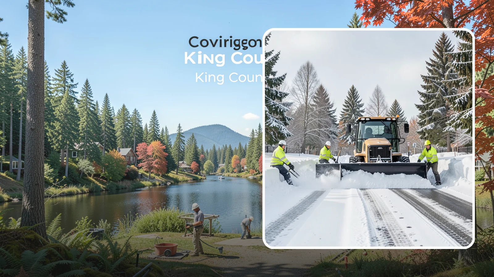 Daycare Snow Plowing in Covington, King County, WA - We plow daycare lots and drop-off zones before opening so parents carrying young children reach the door safely.