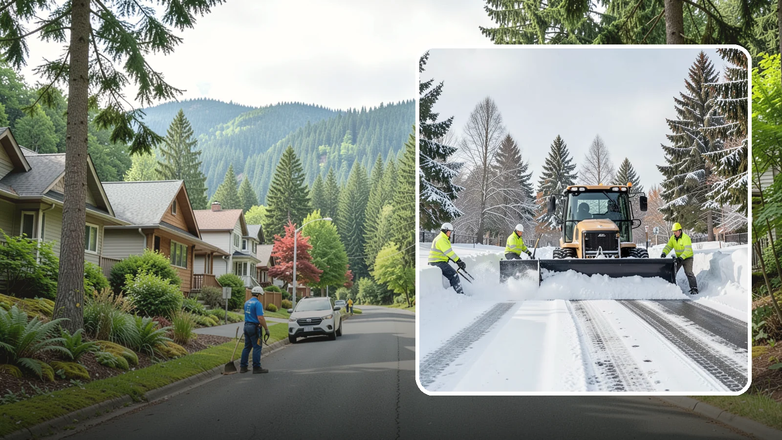 Daycare Snow Plowing in Darrington, Snohomish County, WA - We plow daycare lots and drop-off zones before opening so parents carrying young children reach the door safely.