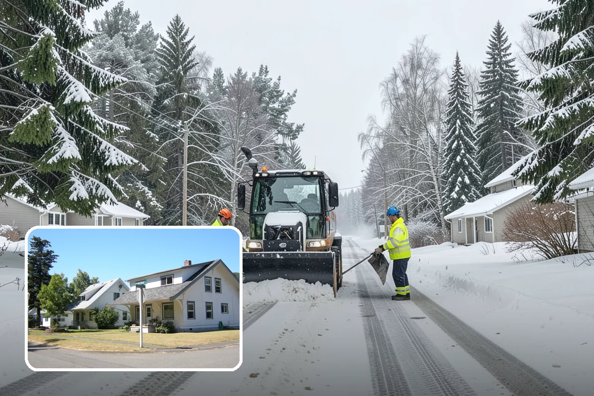 Daycare Snow Plowing in DuPont, Pierce County, WA - Drop-off lane and parent lot cleared before opening