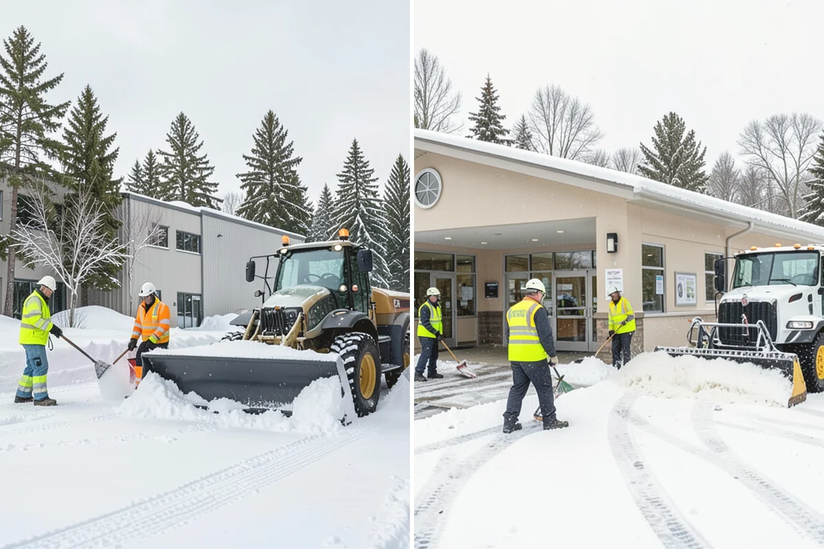 Daycare Snow Plowing in Duvall, King County, WA - Confirm opening time and mark the drop-off lane as top priority