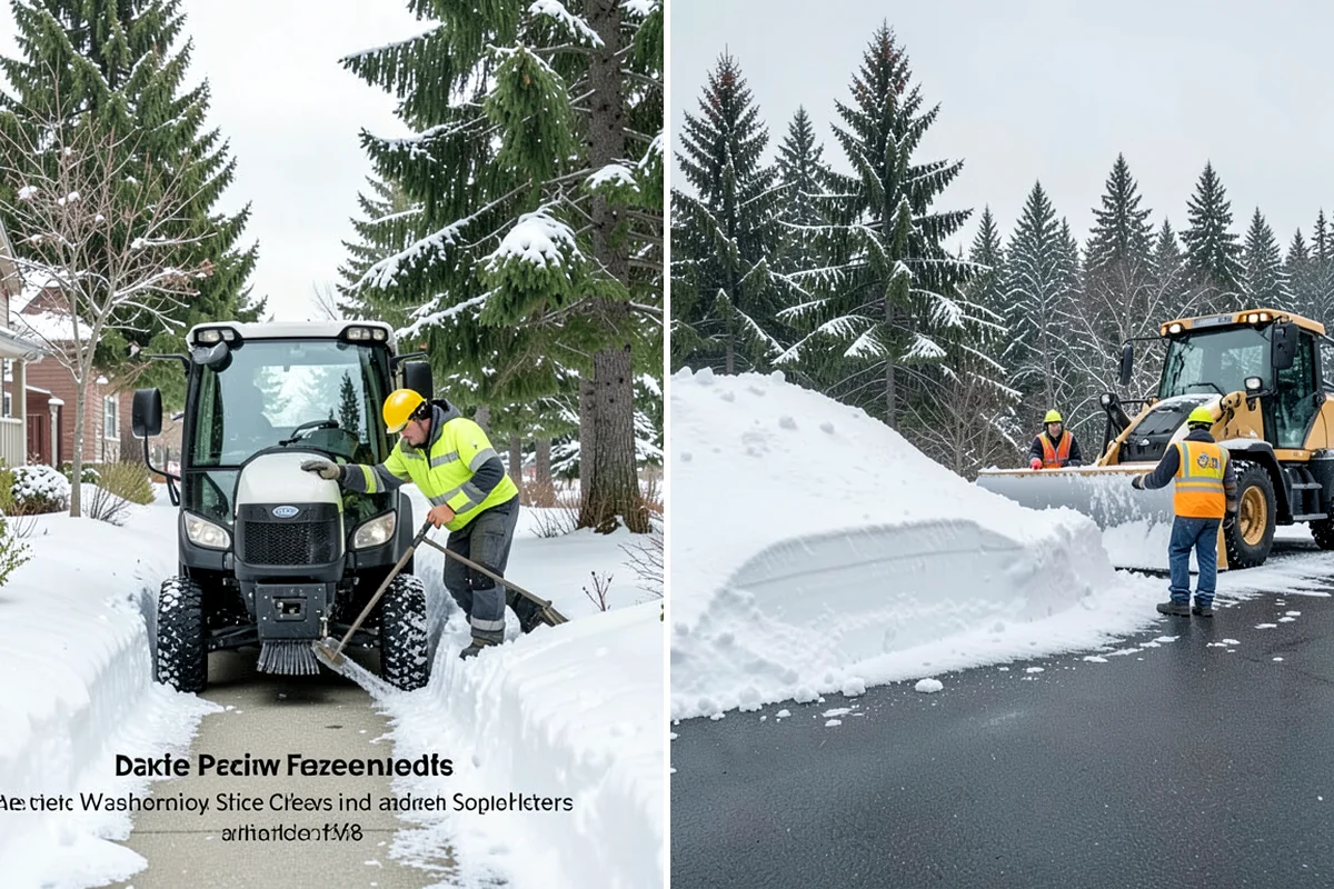 Daycare Snow Plowing in Enumclaw, King County, WA - Confirm opening time and mark the drop-off lane as top priority