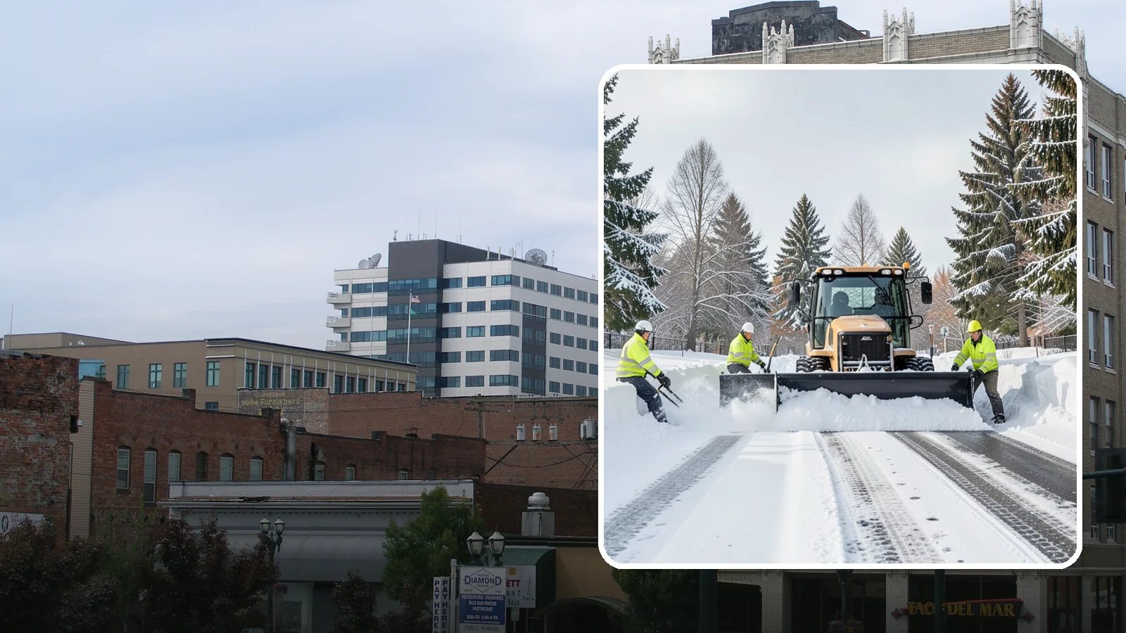 Daycare Snow Plowing in Everett, Snohomish County, WA - We plow daycare lots and drop-off zones before opening so parents carrying young children reach the door safely.