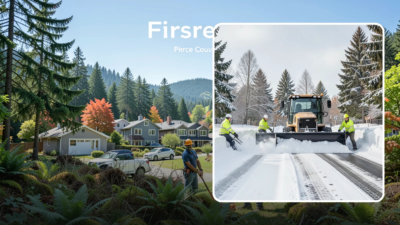 Daycare Snow Plowing in Fircrest, Pierce County, WA - We plow daycare lots and drop-off zones before opening so parents carrying young children reach the door safely.