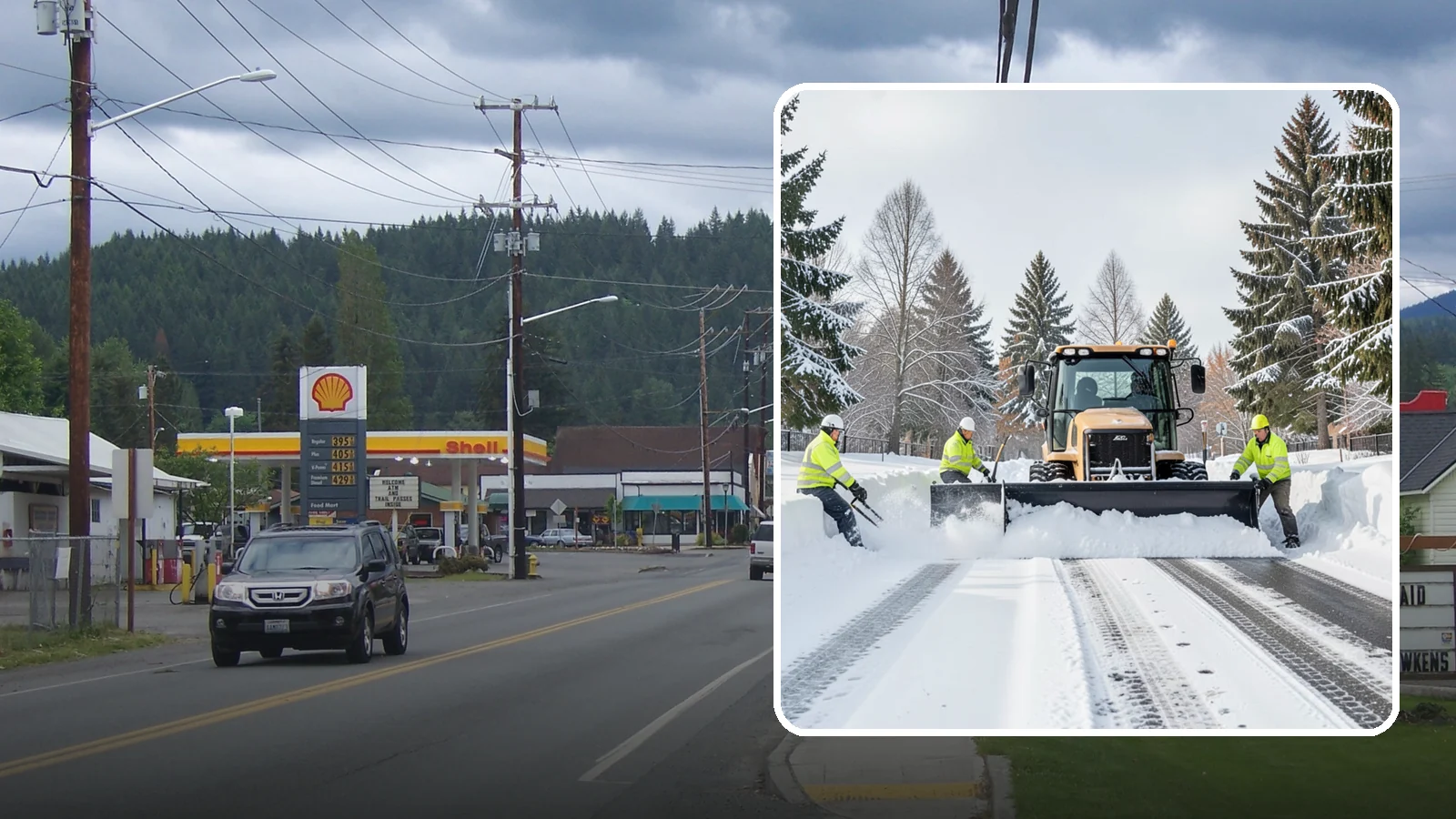 Daycare Snow Plowing in Granite Falls, Snohomish County, WA - We plow daycare lots and drop-off zones before opening so parents carrying young children reach the door safely.