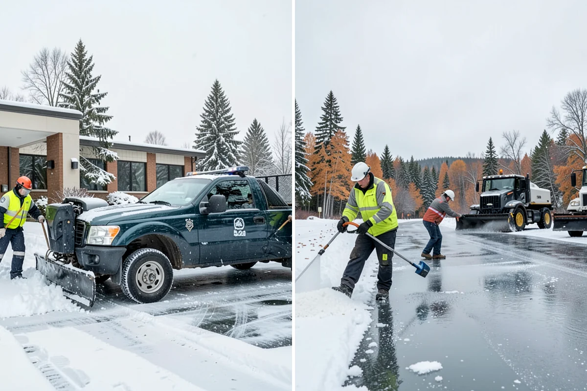 Daycare Snow Plowing in Hunts Point, King County, WA - Confirm opening time and mark the drop-off lane as top priority