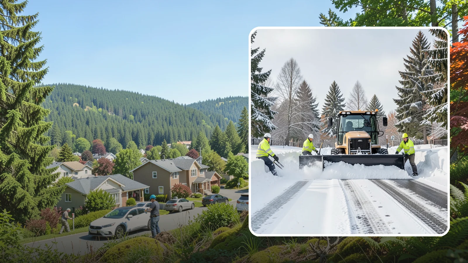 Daycare Snow Plowing in Index, Snohomish County, WA - We plow daycare lots and drop-off zones before opening so parents carrying young children reach the door safely.