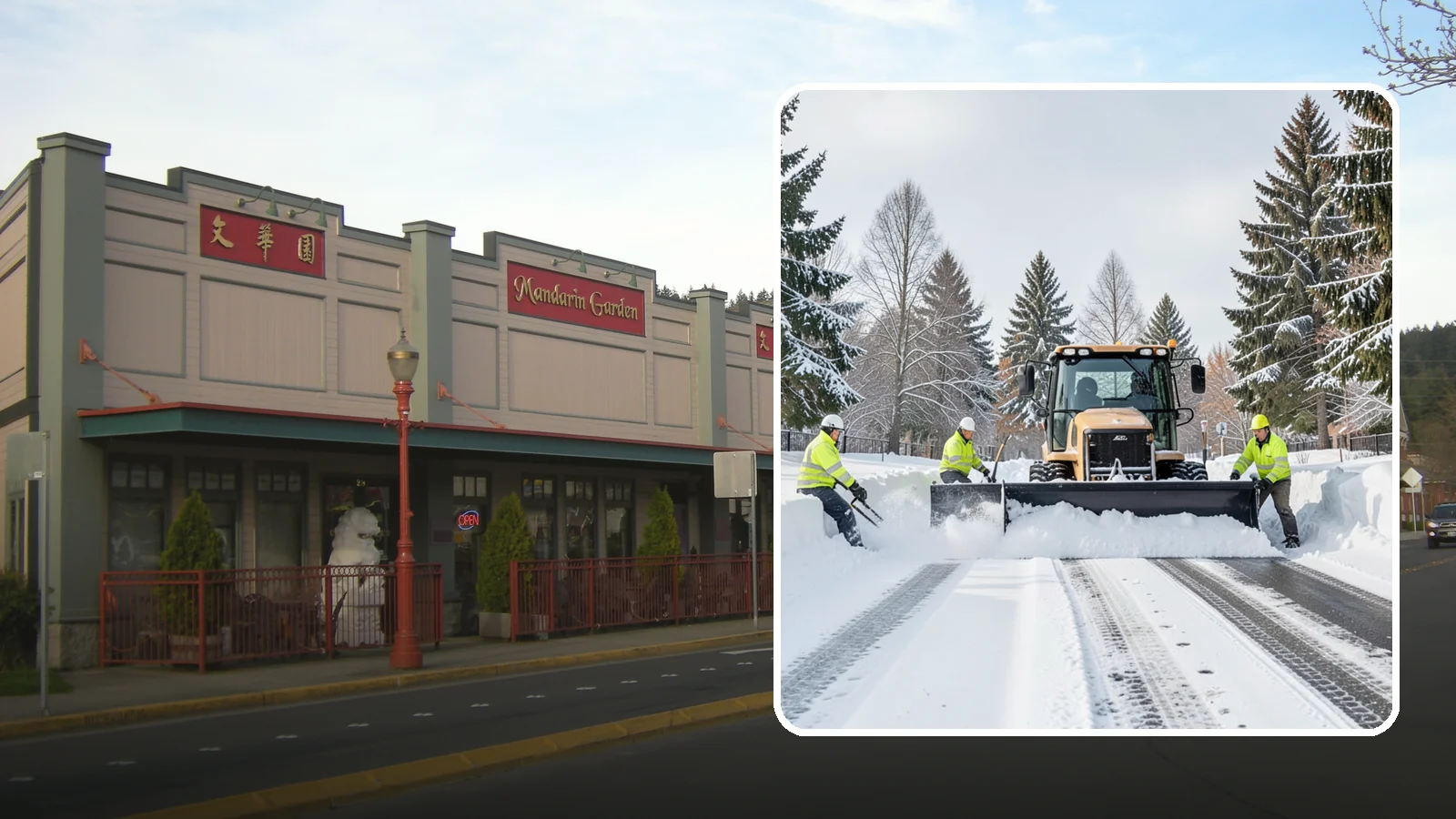 Daycare Snow Plowing in Issaquah, King County, WA - We plow daycare lots and drop-off zones before opening so parents carrying young children reach the door safely.