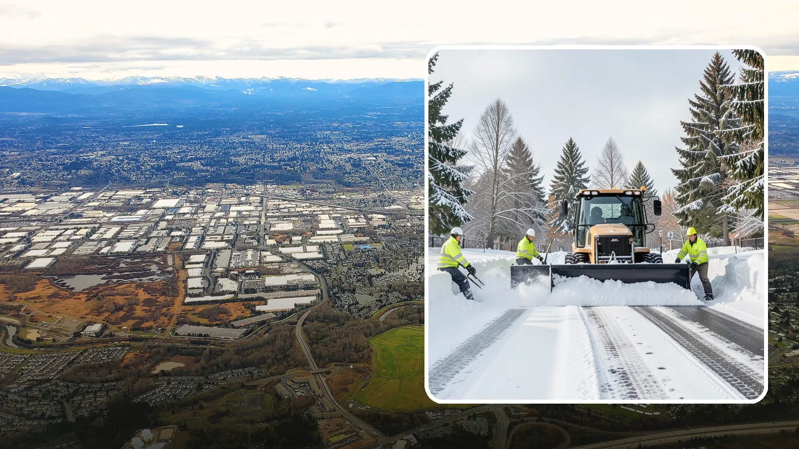 Daycare Snow Plowing in Kent, King County, WA - We plow daycare lots and drop-off zones before opening so parents carrying young children reach the door safely.