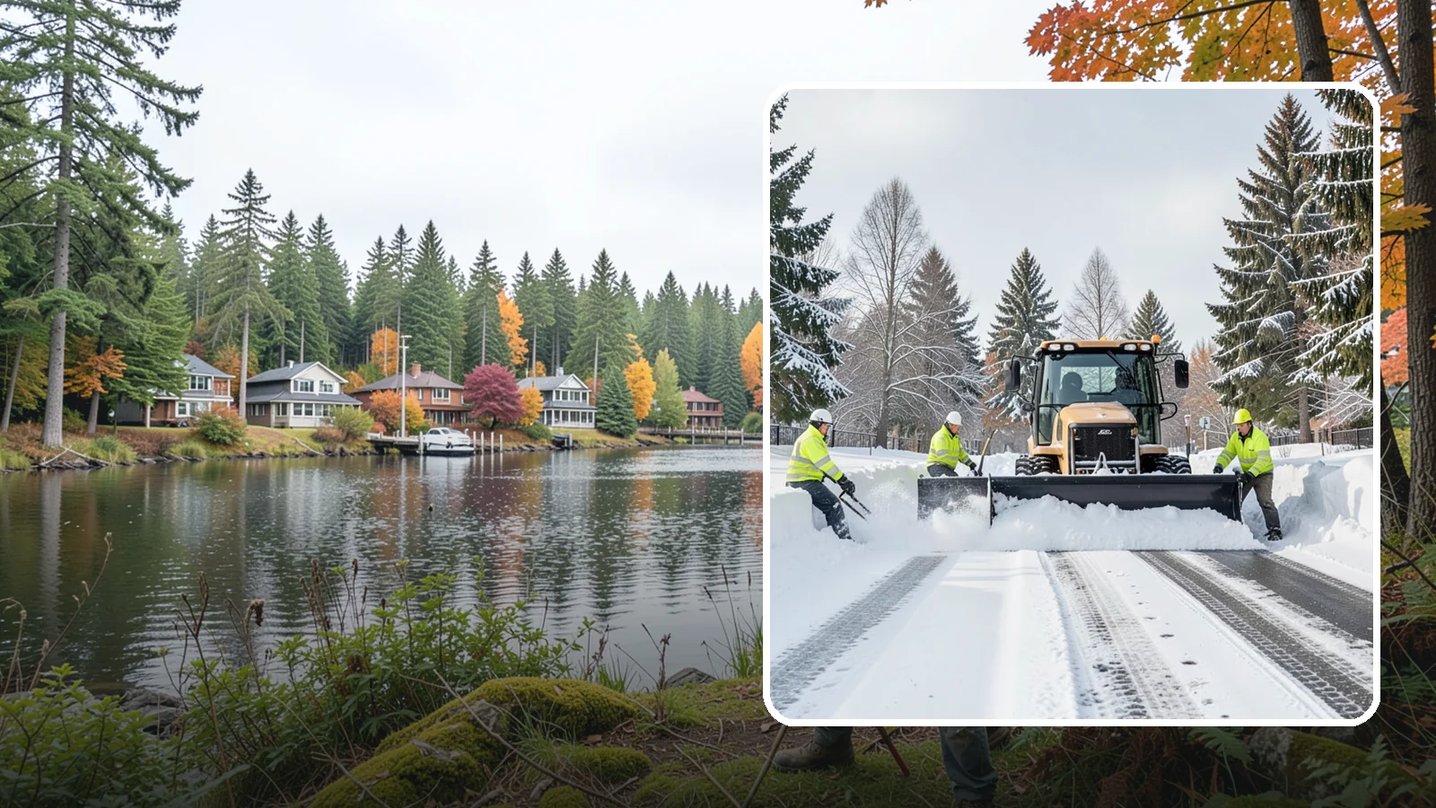 Daycare Snow Plowing in La Conner, Skagit County, WA - We plow daycare lots and drop-off zones before opening so parents carrying young children reach the door safely.