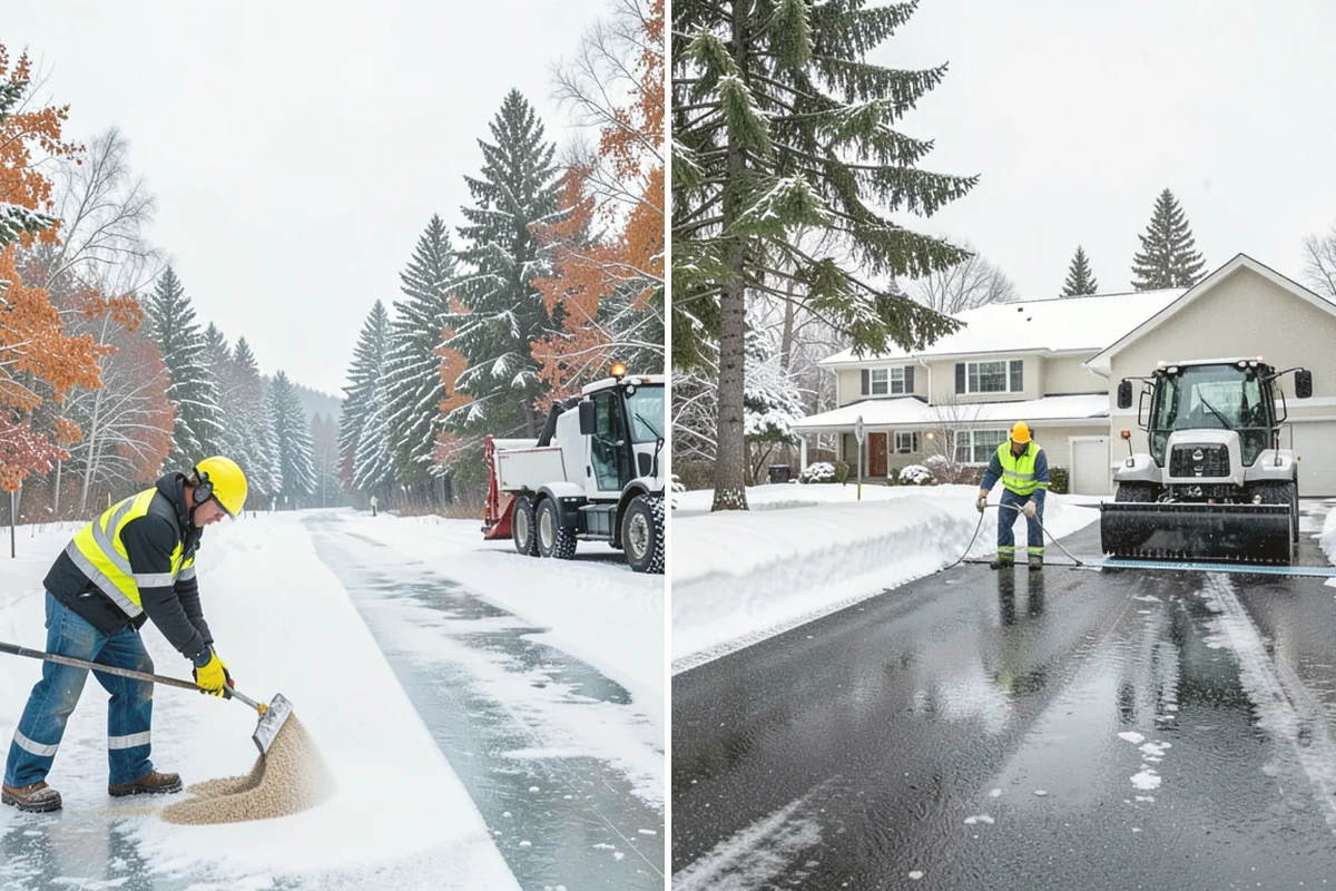 Daycare Snow Plowing in La Conner, Skagit County, WA - Confirm opening time and mark the drop-off lane as top priority