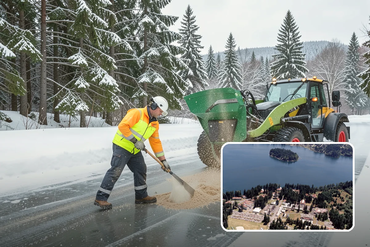Daycare Snow Plowing in Lakewood, Pierce County, WA - Drop-off lane and parent lot cleared before opening