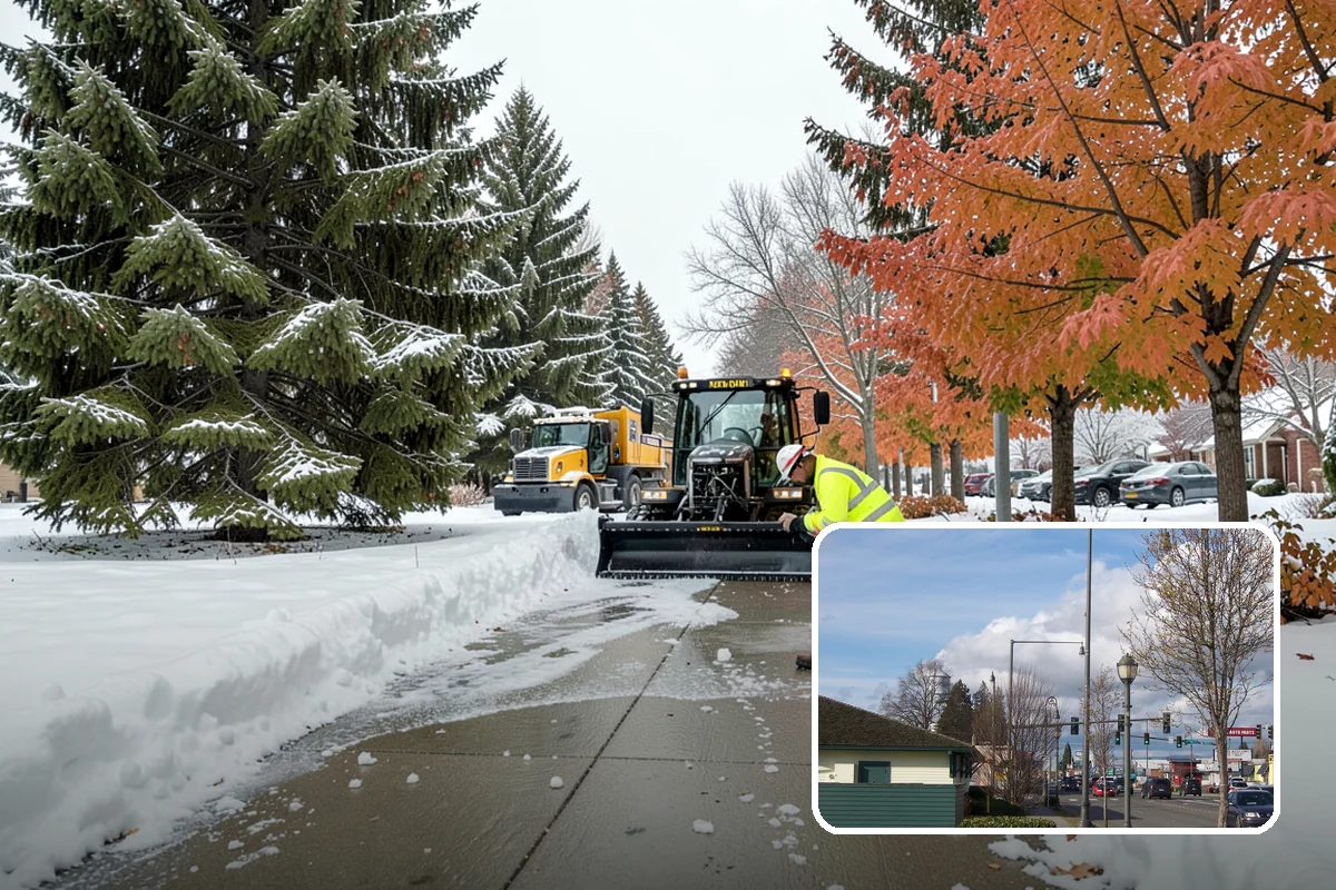 Daycare Snow Plowing in Marysville, Snohomish County, WA - Drop-off lane and parent lot cleared before opening