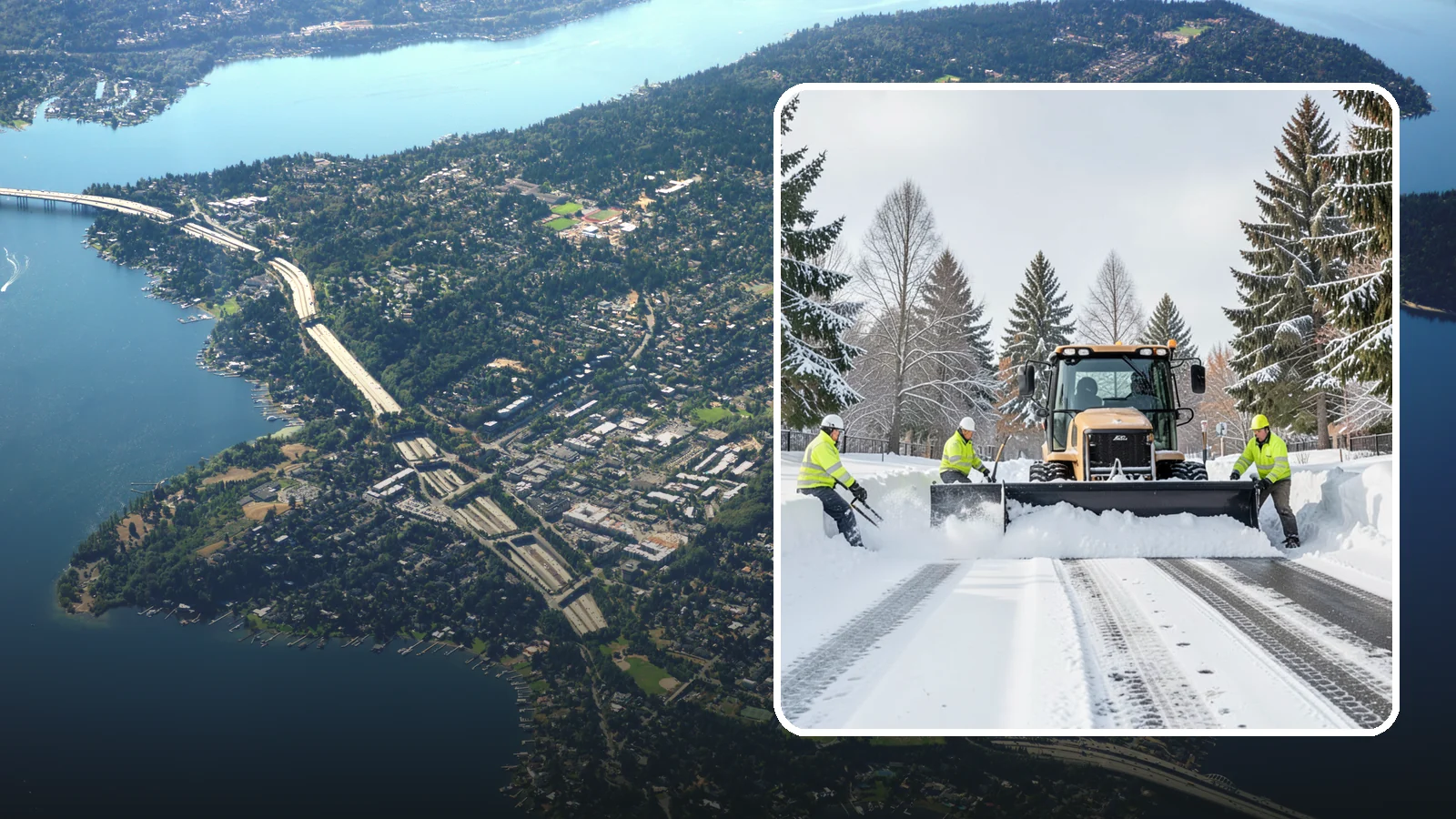 Daycare Snow Plowing in Mercer Island, King County, WA - We plow daycare lots and drop-off zones before opening so parents carrying young children reach the door safely.