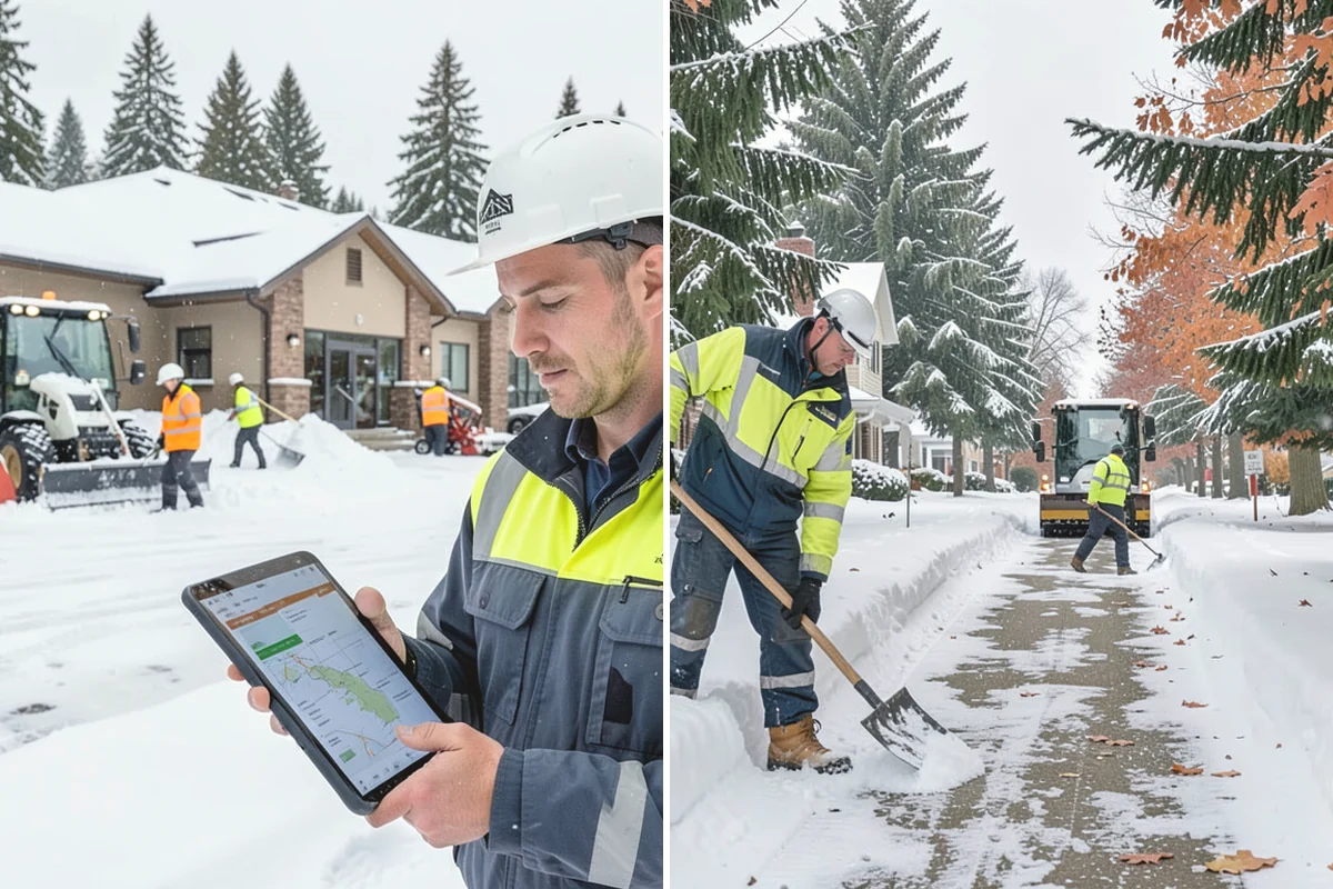 Daycare Snow Plowing in Mercer Island, King County, WA - Confirm opening time and mark the drop-off lane as top priority