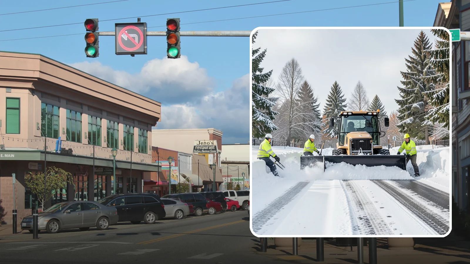 Daycare Snow Plowing in Monroe, Snohomish County, WA - We plow daycare lots and drop-off zones before opening so parents carrying young children reach the door safely.