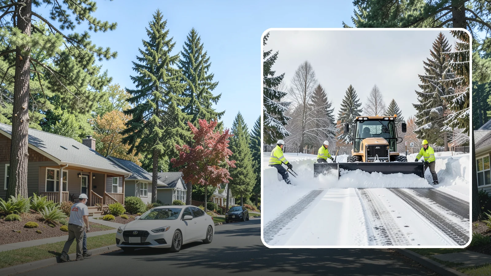 Daycare Snow Plowing in Orting, Pierce County, WA - We plow daycare lots and drop-off zones before opening so parents carrying young children reach the door safely.