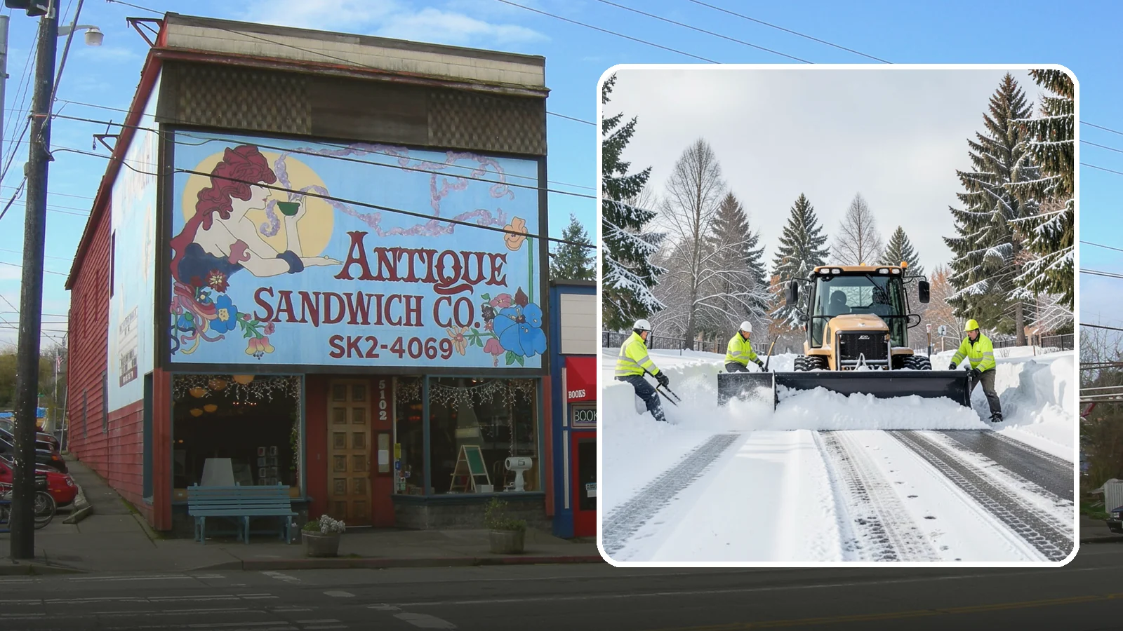 Daycare Snow Plowing in Ruston, Pierce County, WA - We plow daycare lots and drop-off zones before opening so parents carrying young children reach the door safely.