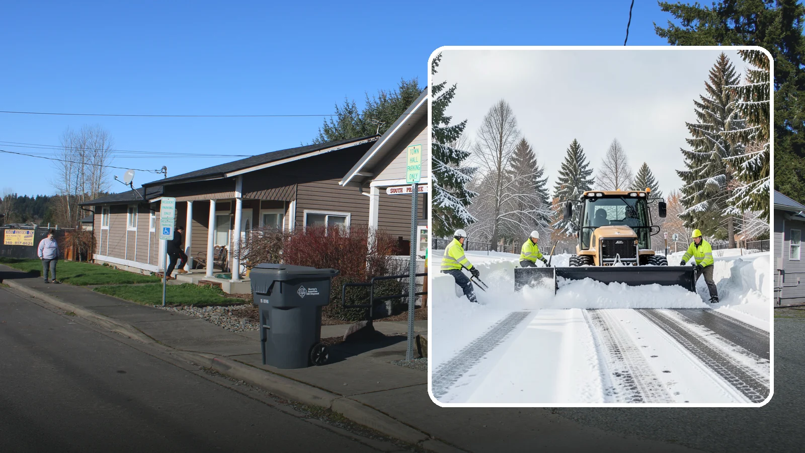 Daycare Snow Plowing in South Prairie, Pierce County, WA - We plow daycare lots and drop-off zones before opening so parents carrying young children reach the door safely.