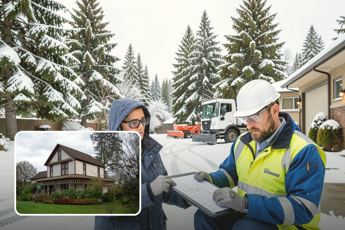 Daycare Snow Plowing in Sumner, Pierce County, WA - Drop-off lane and parent lot cleared before opening