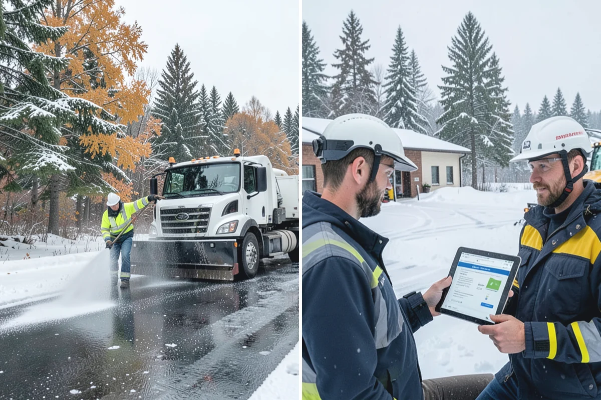Daycare Snow Plowing in Sumner, Pierce County, WA - Confirm opening time and mark the drop-off lane as top priority