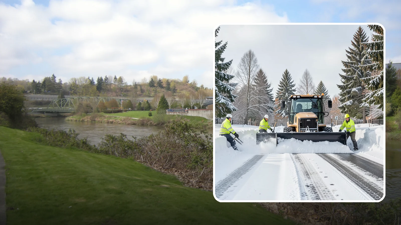 Daycare Snow Plowing in Tukwila, King County, WA - We plow daycare lots and drop-off zones before opening so parents carrying young children reach the door safely.