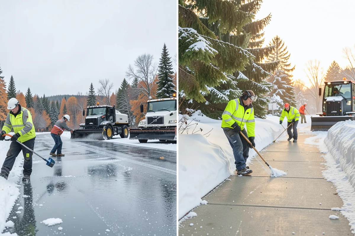 Daycare Snow Plowing in Woodinville, King County, WA - Confirm opening time and mark the drop-off lane as top priority