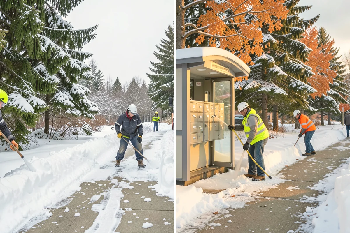 Daycare Snow Removal in Algona, King County, WA - Identify parking, drop-off, and entry paths