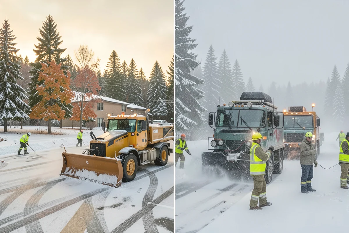 Daycare Snow Removal in Anacortes, Skagit County, WA - Identify parking, drop-off, and entry paths