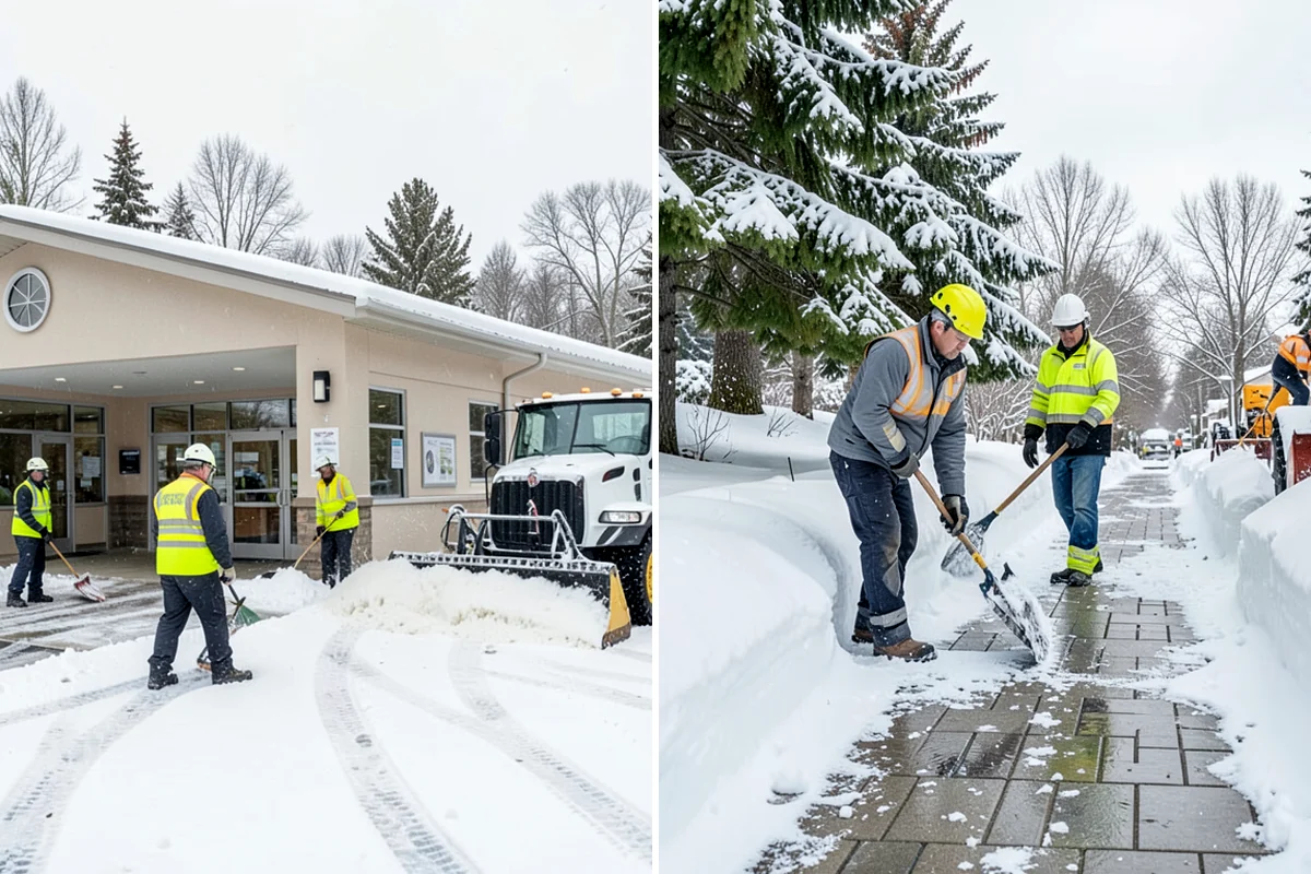 Daycare Snow Removal in Arlington, Snohomish County, WA - Identify parking, drop-off, and entry paths