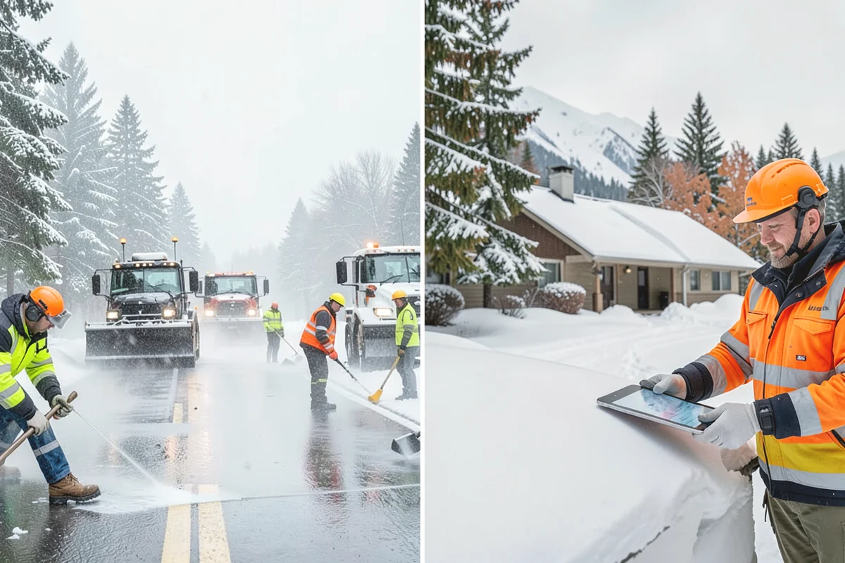 Daycare Snow Removal in Carnation, King County, WA - Identify parking, drop-off, and entry paths