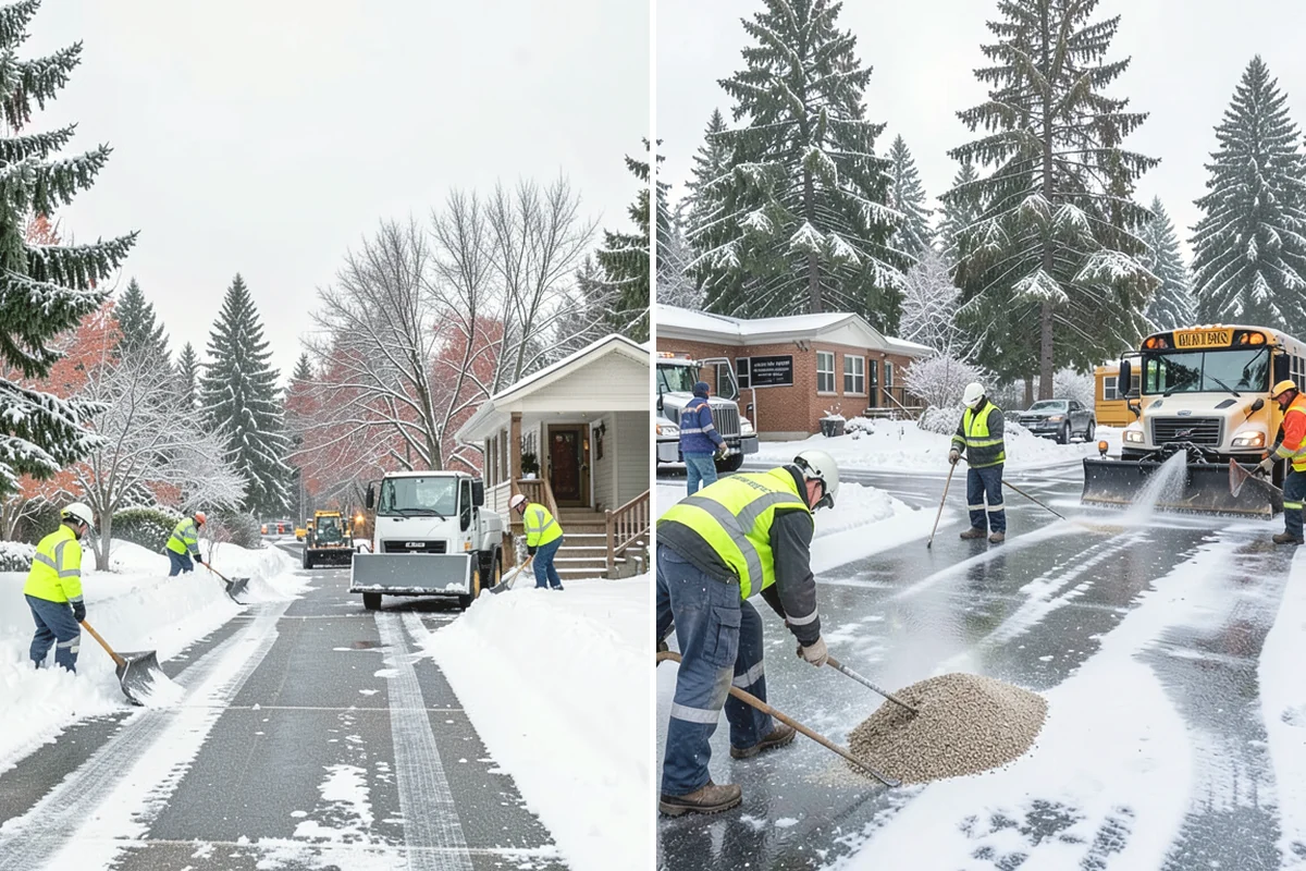 Daycare Snow Removal in Covington, King County, WA - Identify parking, drop-off, and entry paths