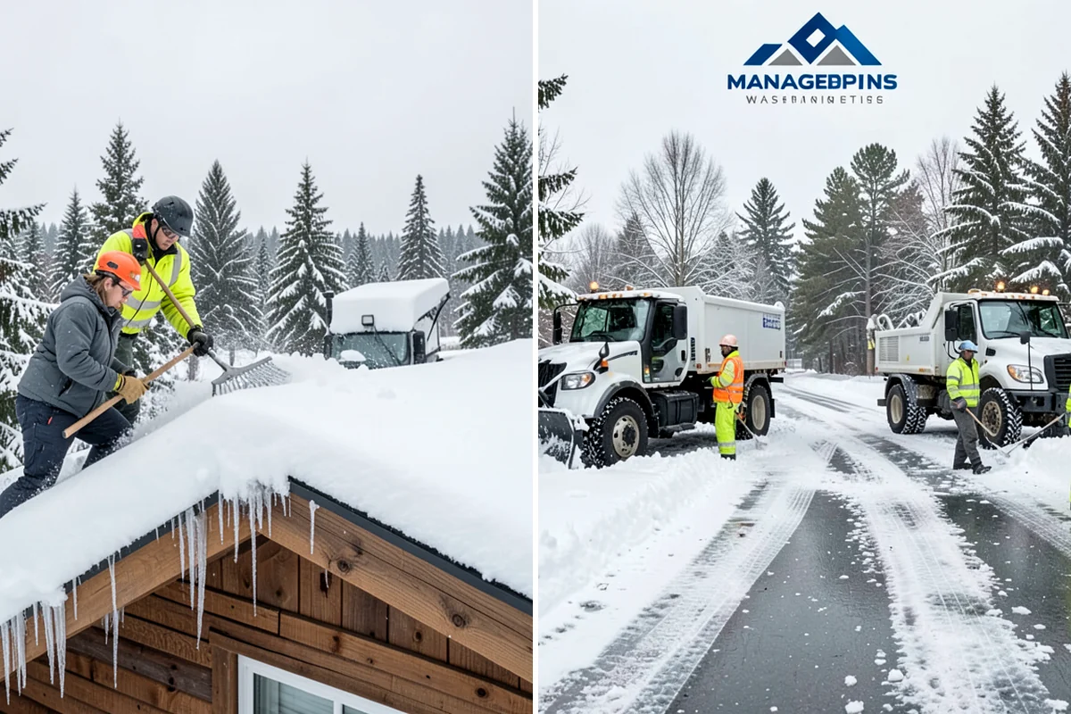 Daycare Snow Removal in Enumclaw, King County, WA - Identify parking, drop-off, and entry paths