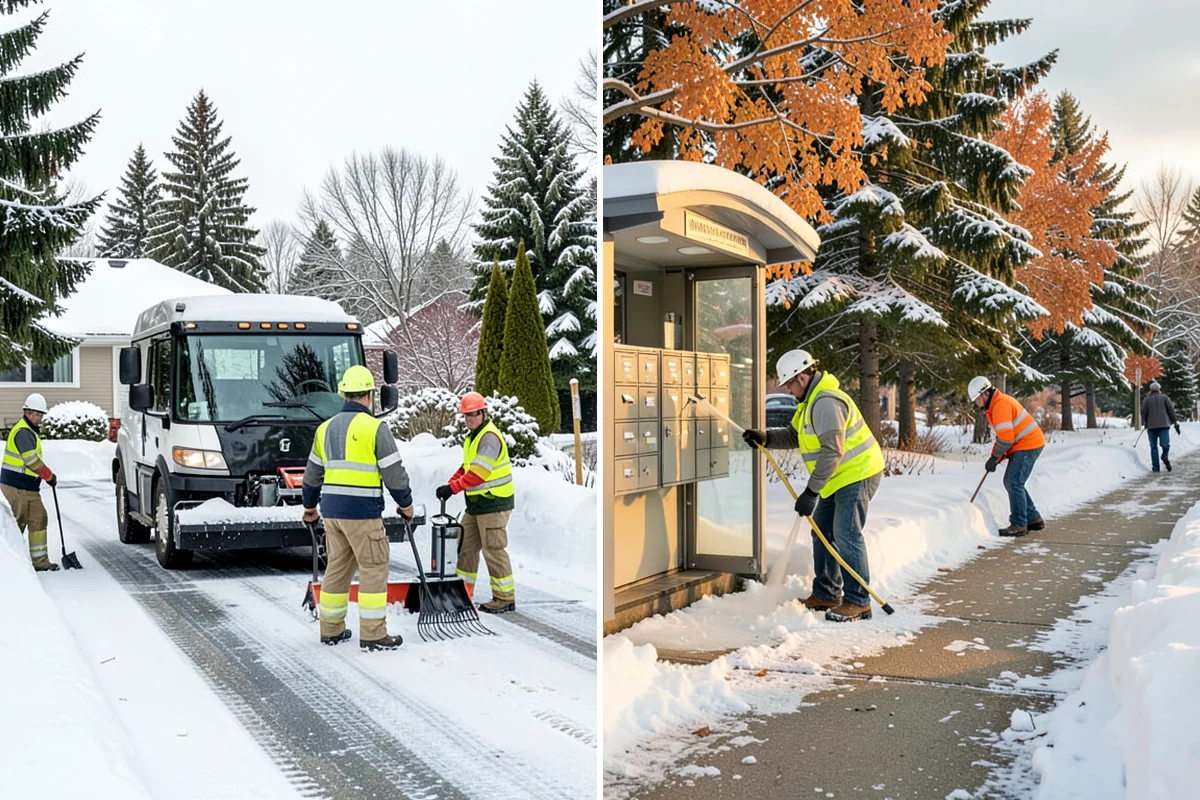 Daycare Snow Removal in Fircrest, Pierce County, WA - Identify parking, drop-off, and entry paths