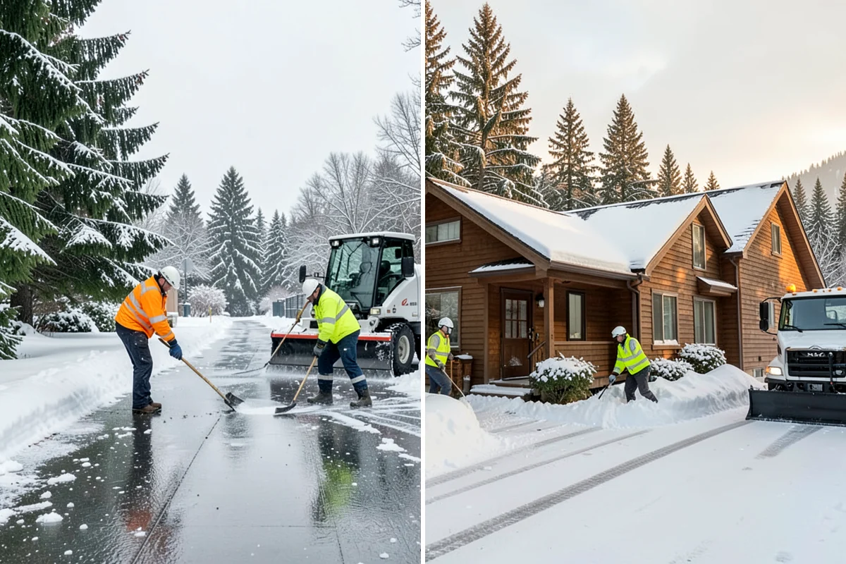 Daycare Snow Removal in Hunts Point, King County, WA - Identify parking, drop-off, and entry paths