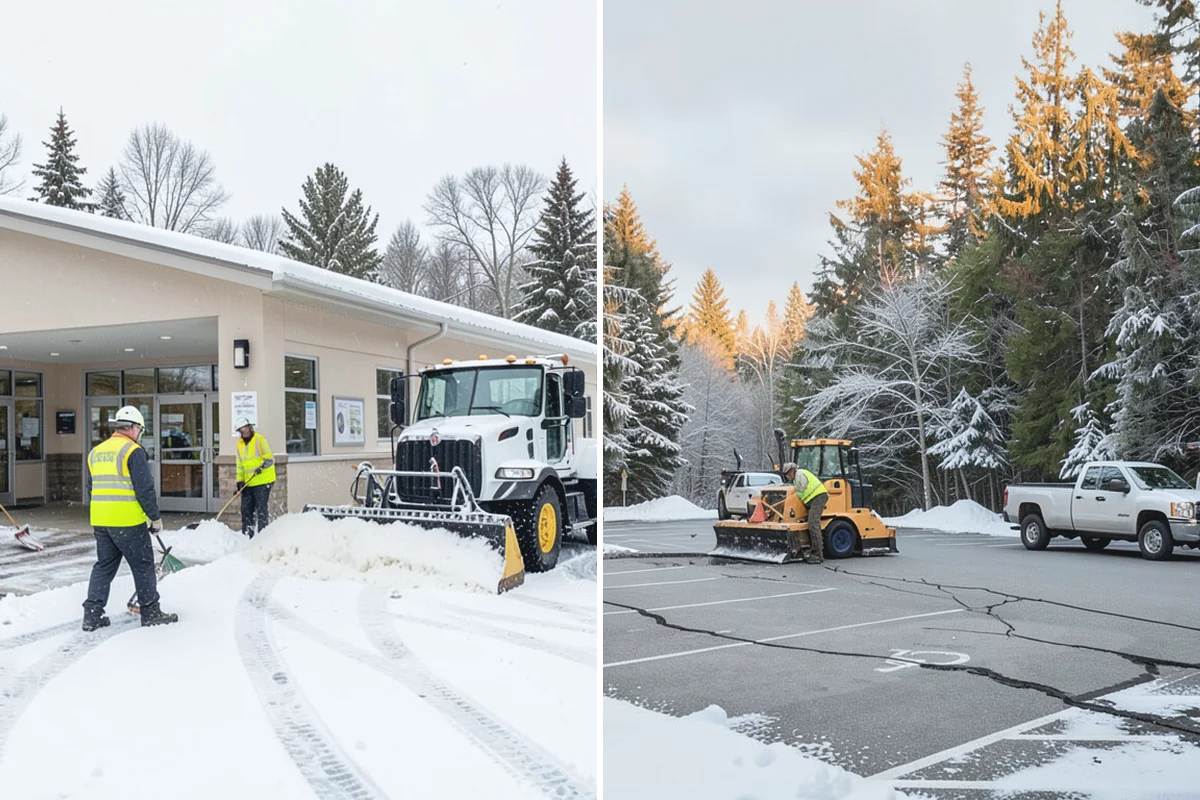 Daycare Snow Removal in Marysville, Snohomish County, WA - Identify parking, drop-off, and entry paths