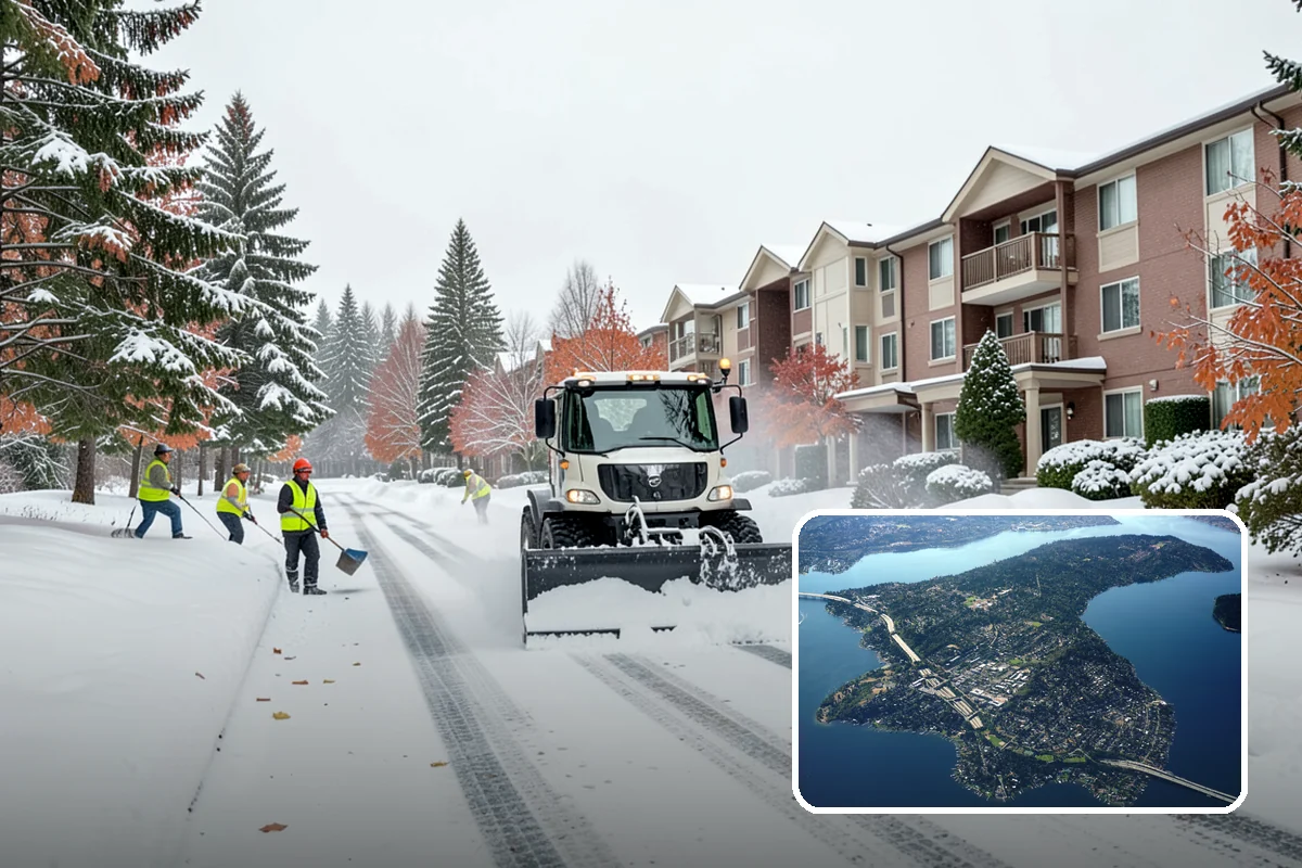 Daycare Snow Removal in Mercer Island, King County, WA - Safe walkways for parents and children