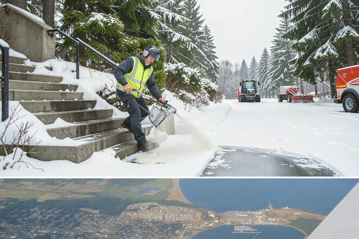 Daycare Snow Removal in Oak Harbor, Island County, WA - Daycare clearing is in highest demand on snowy mornings from December to February.