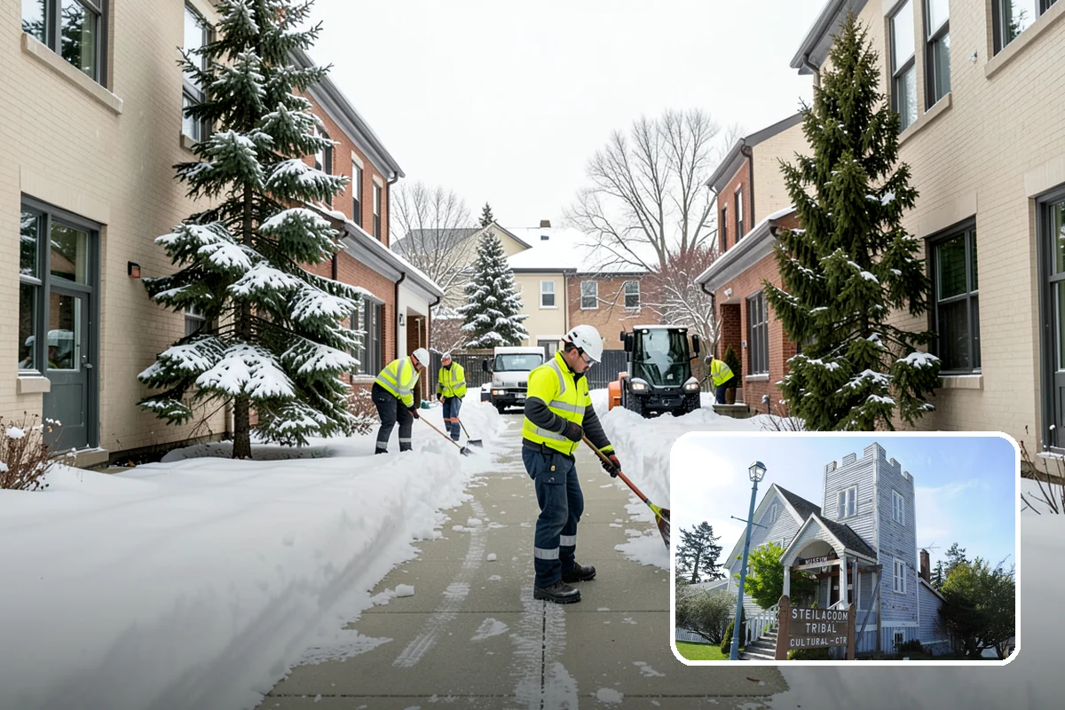 Daycare Snow Removal in Steilacoom, Pierce County, WA - Safe walkways for parents and children