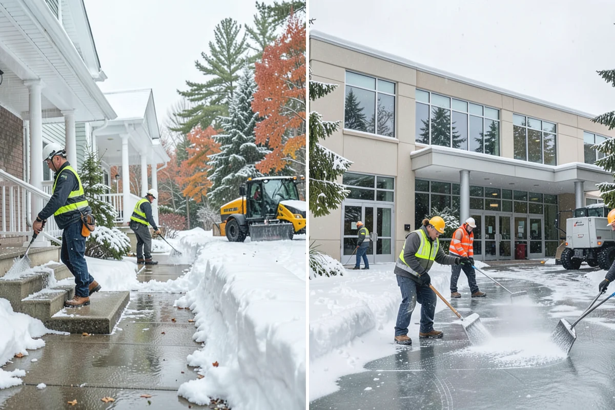 Daycare Snow Removal in Wilkeson, Pierce County, WA - Identify parking, drop-off, and entry paths