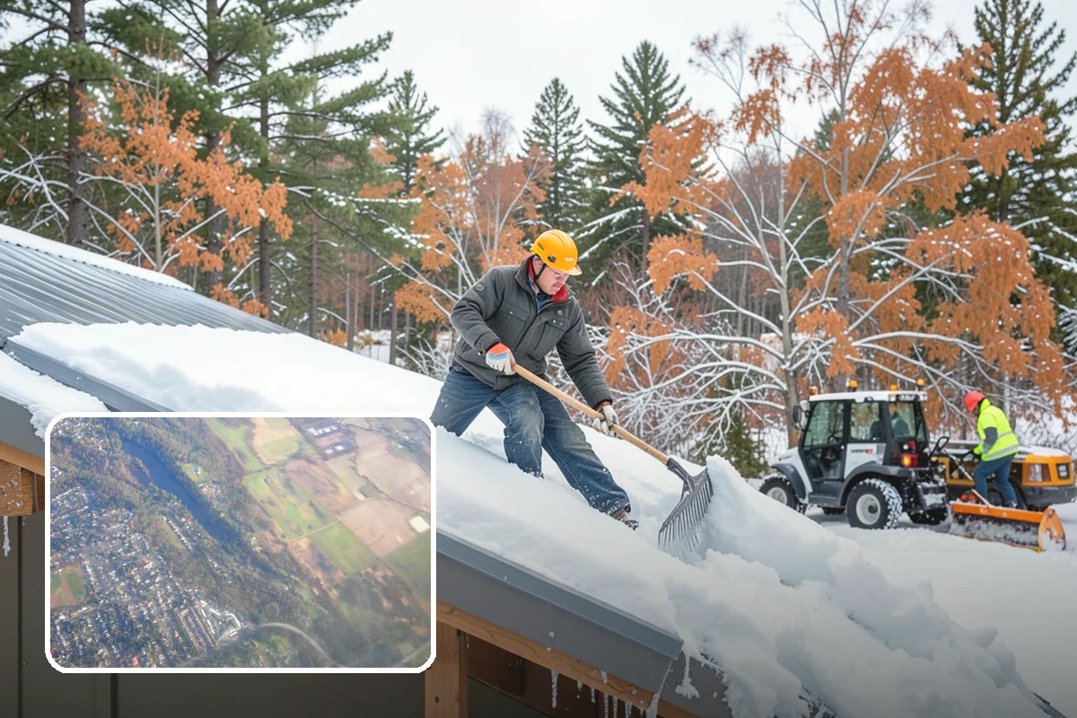 Deck Snow Removal in Algona, King County, WA - Reduces the heavy load wet snow places on the structure