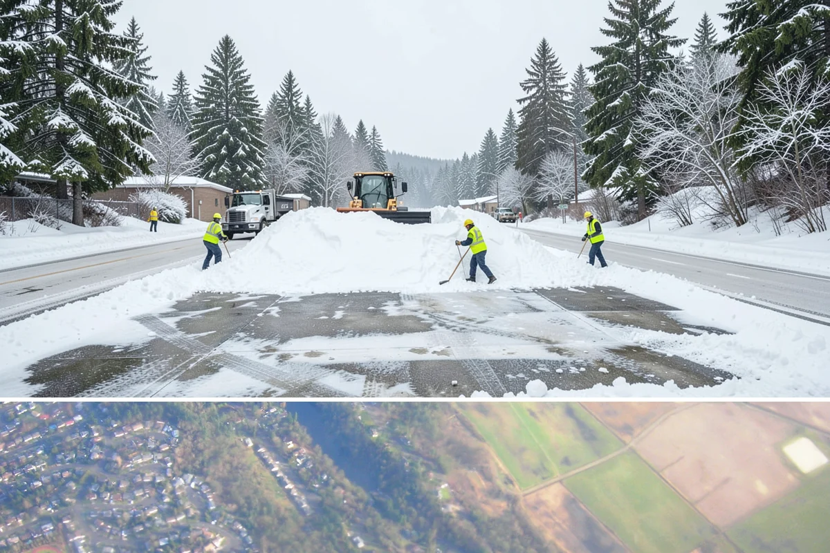 Deck Snow Removal in Algona, King County, WA - Schedule in autumn so heavy wet snow never sits on your deck unattended after the first foothill storm.