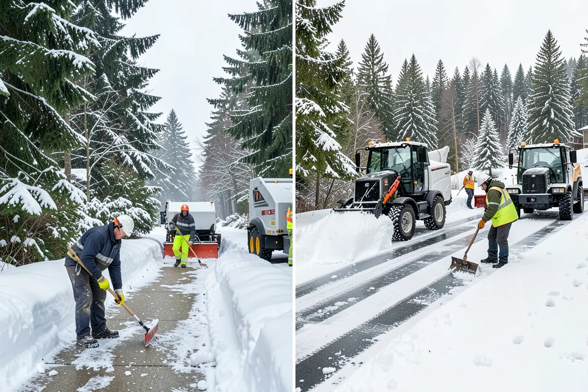 Deck Snow Removal in Arlington, Snohomish County, WA - We check the deck material and structural layout