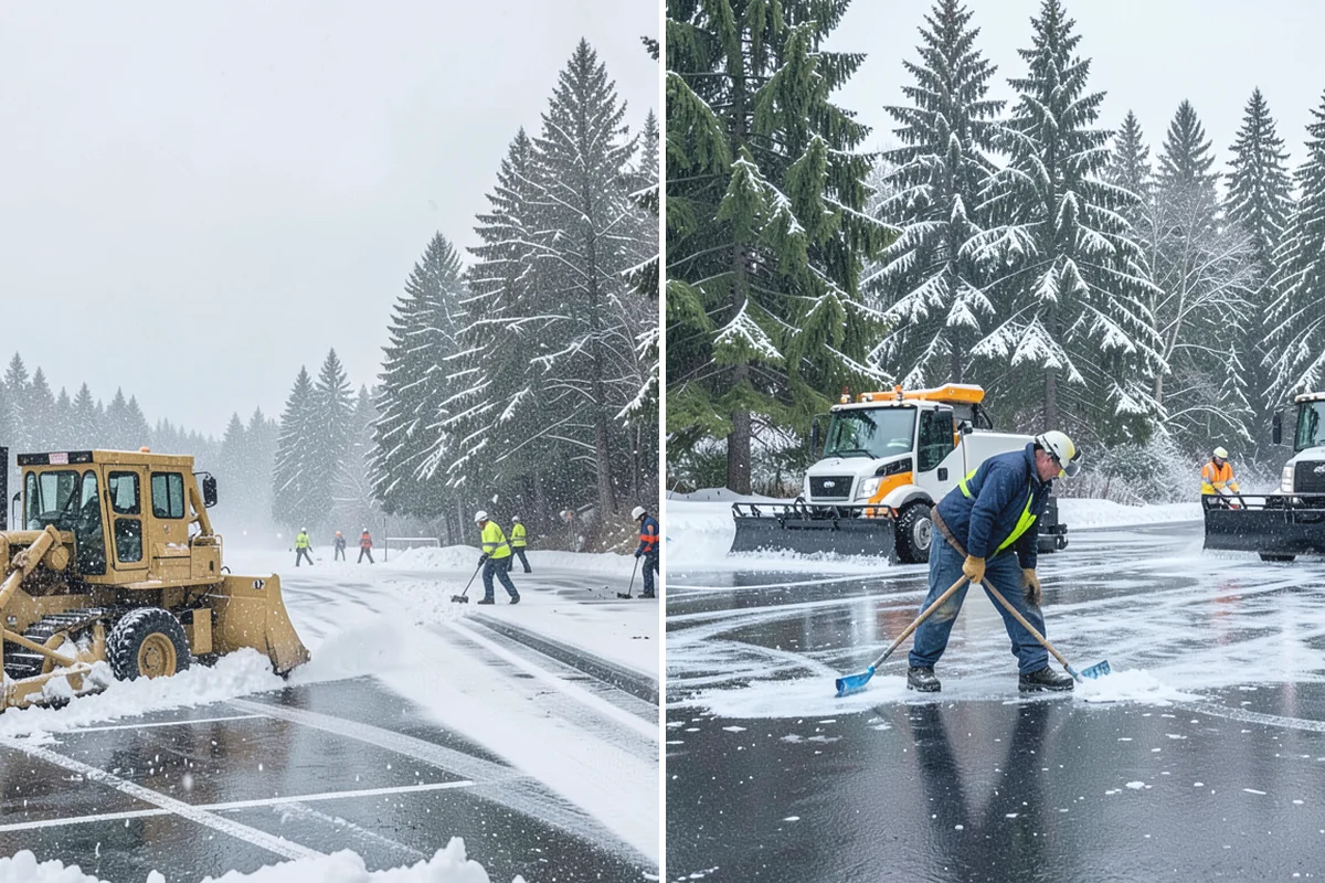 Deck Snow Removal in Auburn, King County, WA - We check the deck material and structural layout