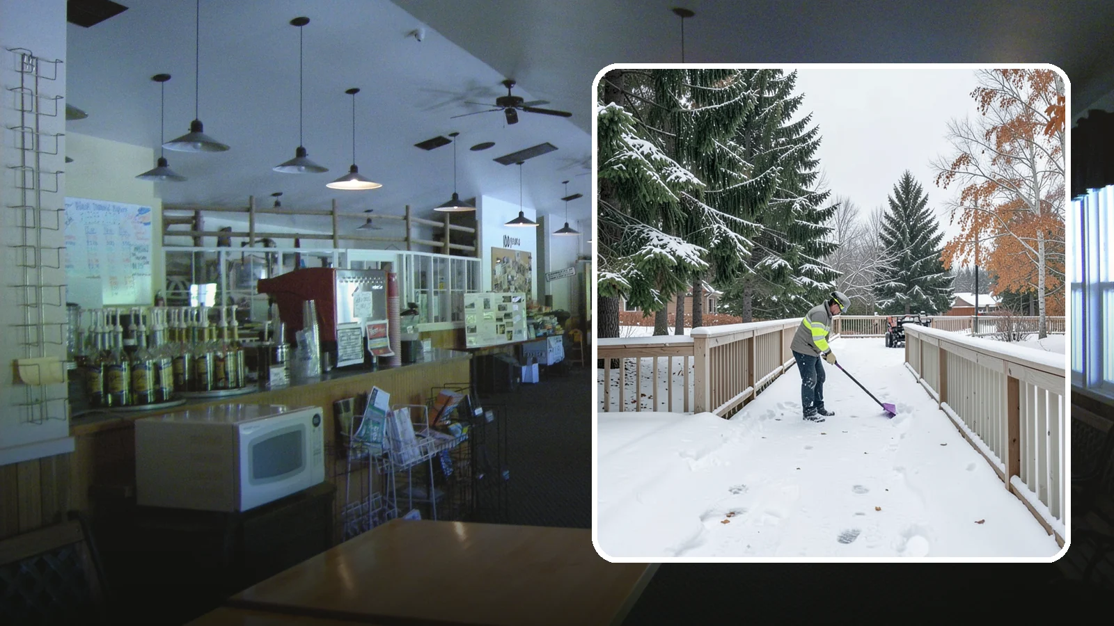 Deck Snow Removal in Black Diamond, King County, WA - We clear snow from elevated decks so the added weight and moisture never threaten your boards or joists.
